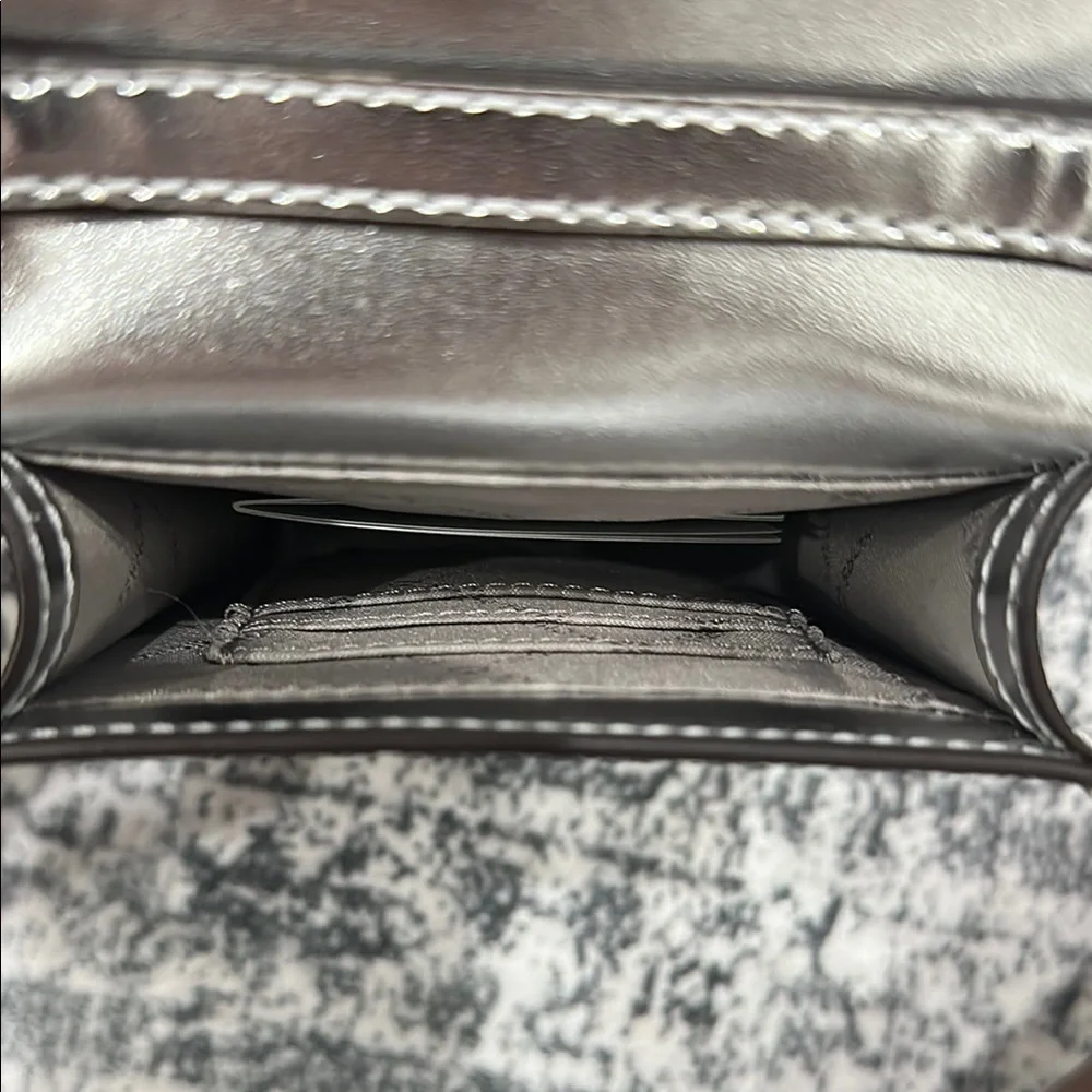 Michael Kors Silver Crossbody Phone Bag